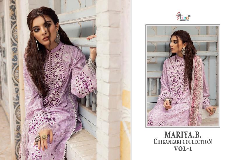 Shree Mariya B Chikankari Vol 1 Chiffon Dupatta Salwar Kameez Wholesale Catalog