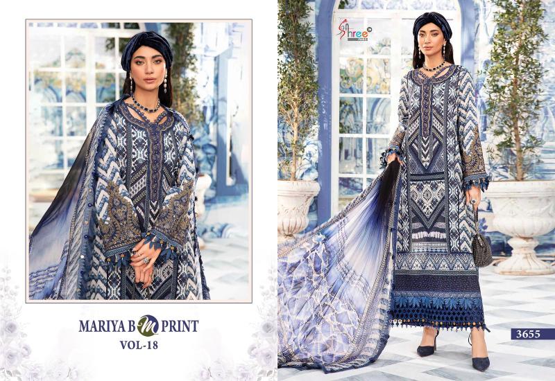 Shree Mariya B M Print Vol 18 Chiffon Dupatta Salwar Kameez Wholesale catalog