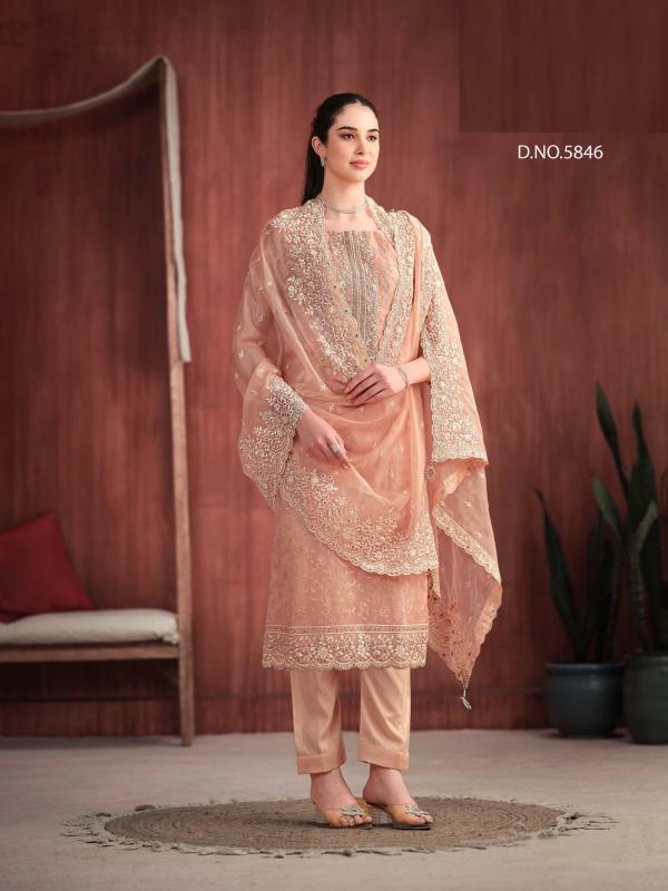 Sofia 5841 To 5846 Organza Silk Salwar Kameez wholesale catalog