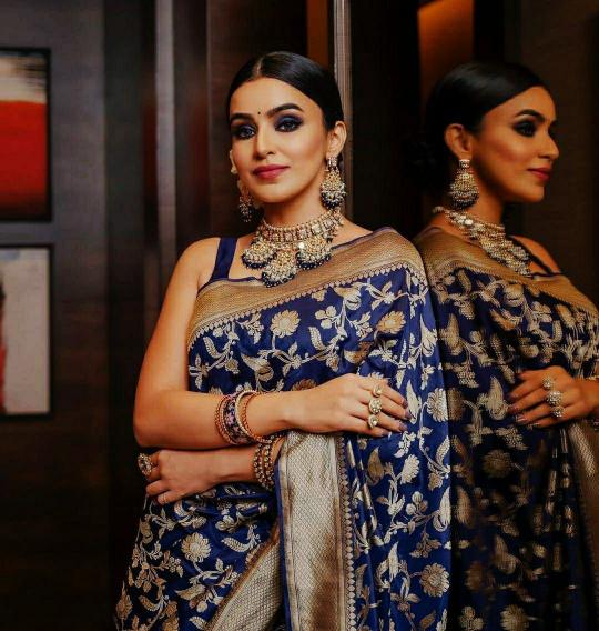Soft Silk 1080 Lichi Jacquard Work Fancy Saree Wholesale catalog