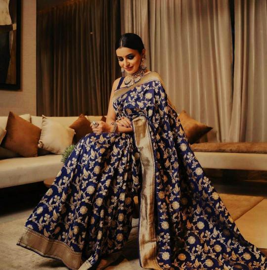 Soft Silk 1080 Lichi Jacquard Work Fancy Saree Wholesale catalog