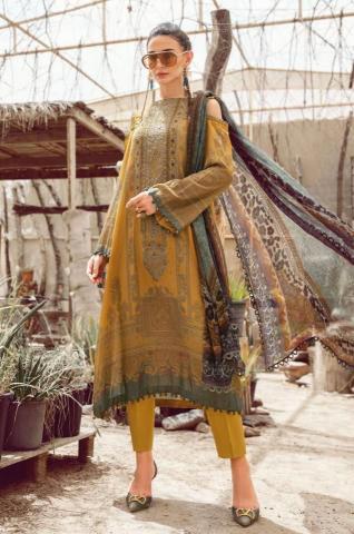 Taj 142 Cotton Dupatta Pakistani Suits Wholesale Catalog