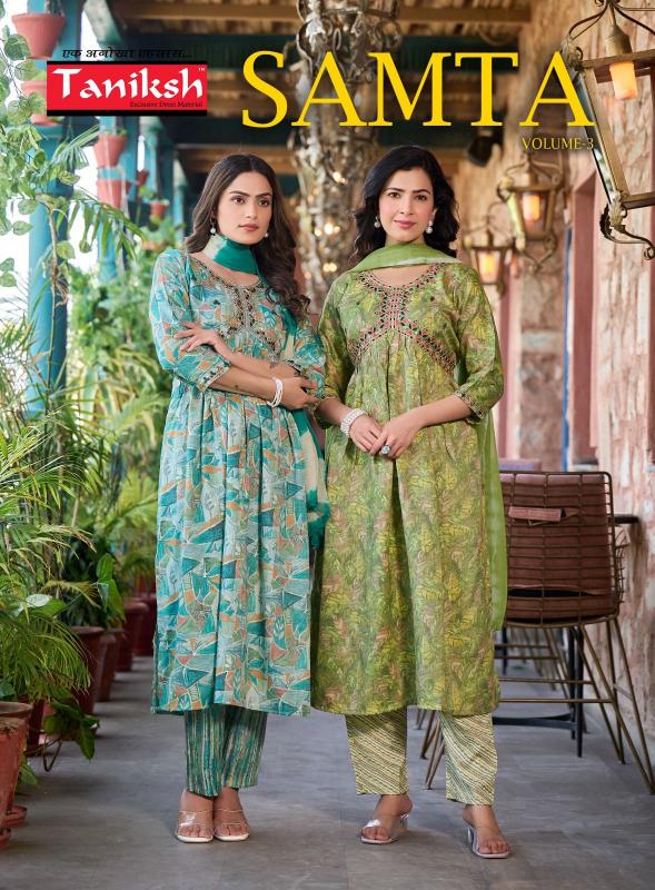 TANIKSH Samata Vol 3 Ryon Foil Print Kurti Wholesale catalog