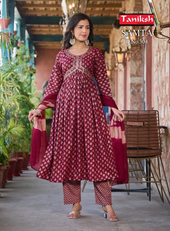 TANIKSH Samata Vol 3 Ryon Foil Print Kurti Wholesale catalog