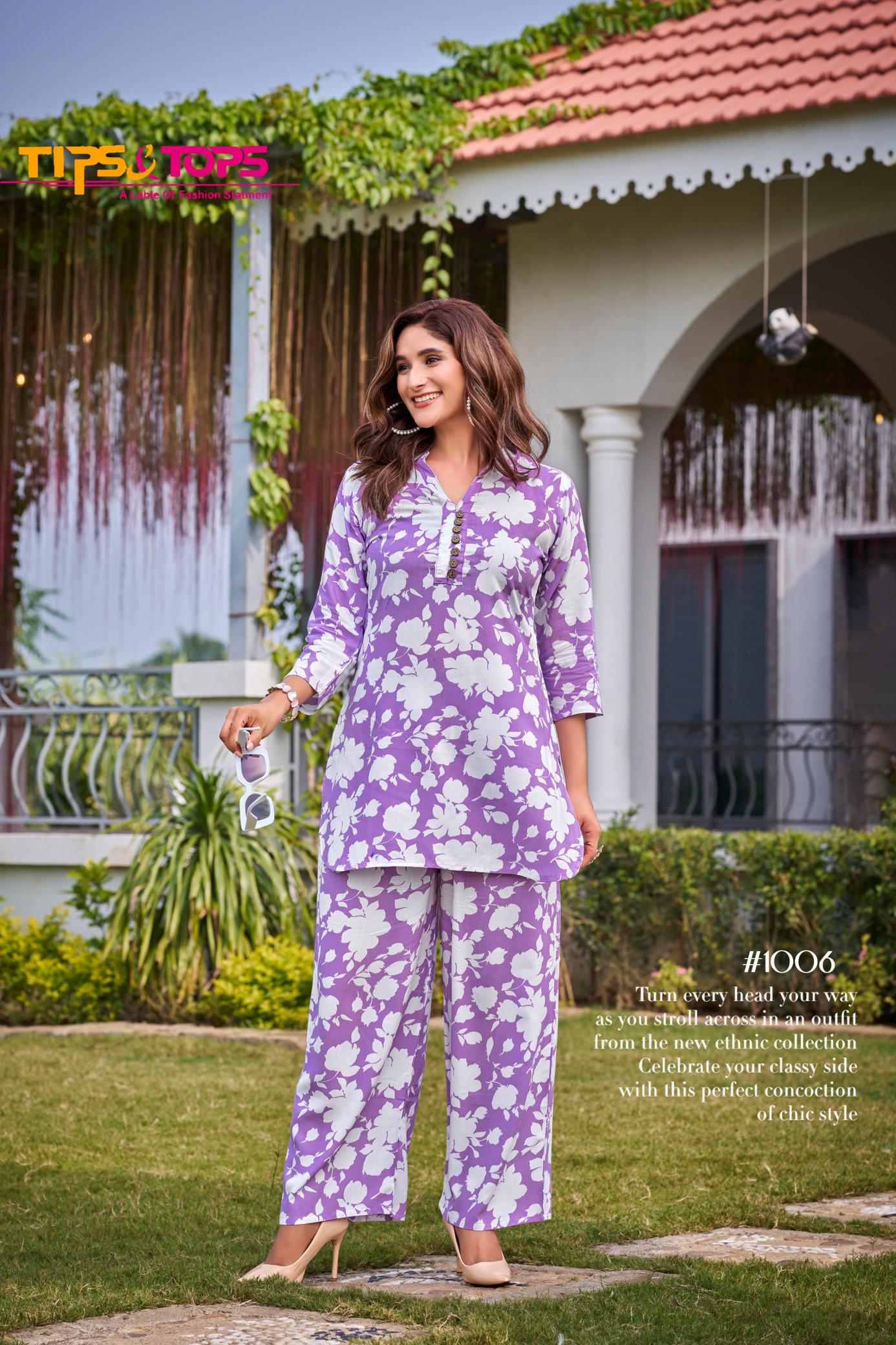 Tips And Tops Fashion Beats Vol 5 Rayon Printed Co Ord Set wholesale catalog