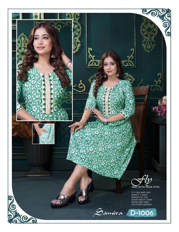 TRENDY SAMIRA (POCEKT) Print Kurti Wholesale Catalog