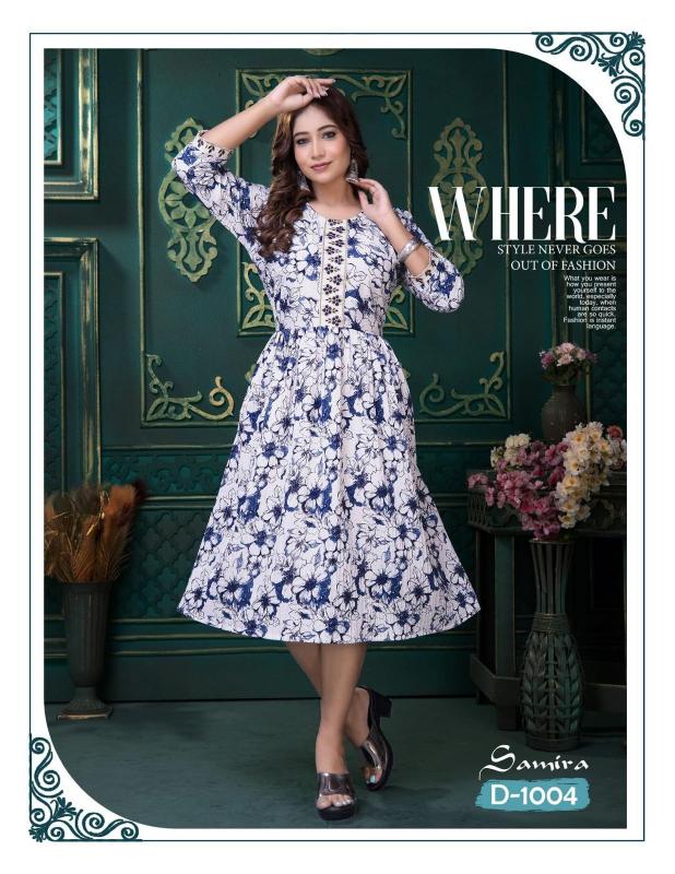 TRENDY SAMIRA (POCEKT) Print Kurti Wholesale Catalog