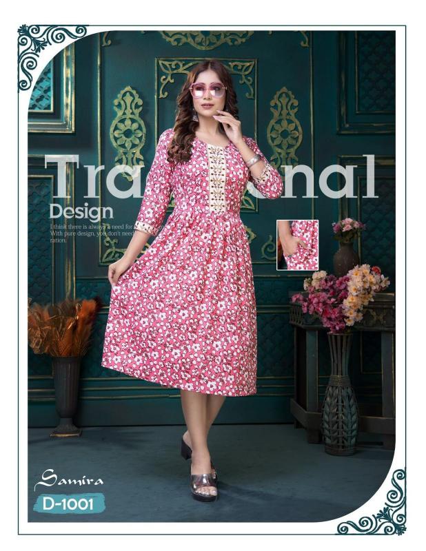 TRENDY SAMIRA (POCEKT) Print Kurti Wholesale Catalog