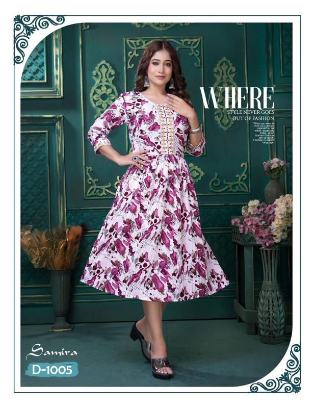 TRENDY SAMIRA (POCEKT) Print Kurti Wholesale Catalog