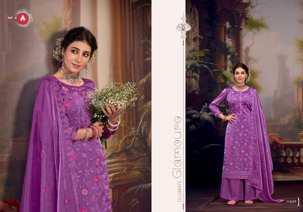 Triple Aaa Kalgi Silk Fancy Dress Material Wholesale Catalog