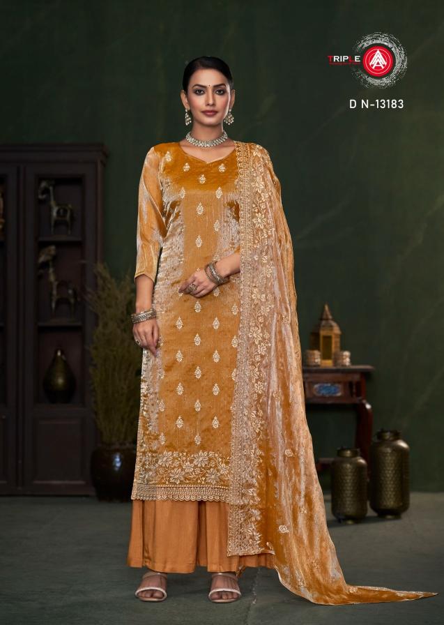 Triple Aaa Resa Fancy Dress Material Wholesale Catalog