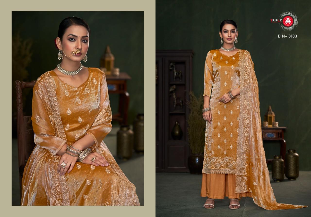 Triple Aaa Resa Fancy Dress Material Wholesale Catalog
