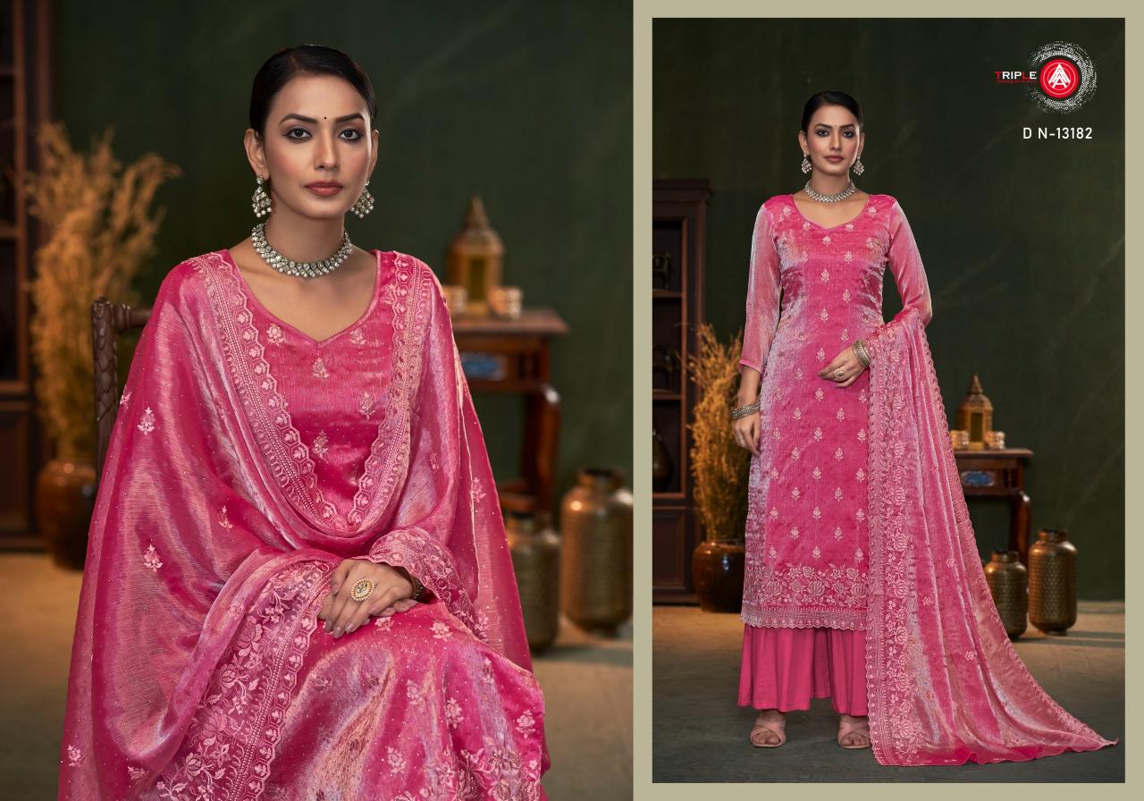 Triple Aaa Resa Fancy Dress Material Wholesale Catalog