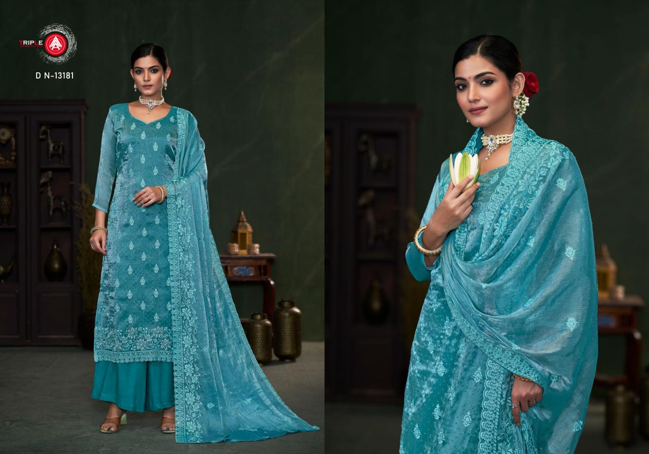 Triple Aaa Resa Fancy Dress Material Wholesale Catalog