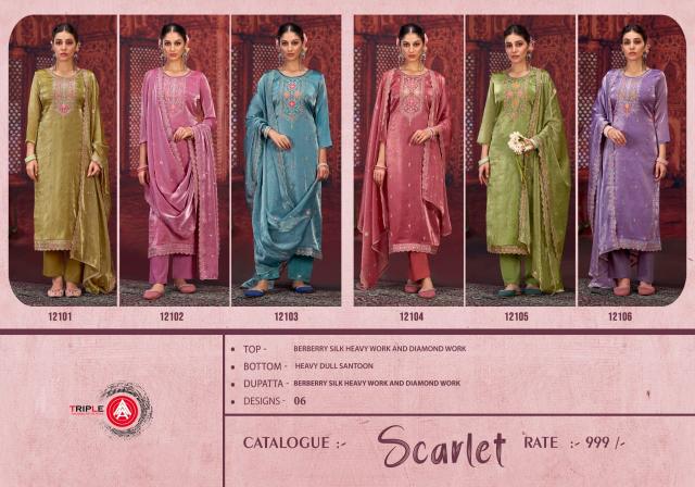 Triple Aaa Scarlet Fancy Dress Material Wholesale Catalog