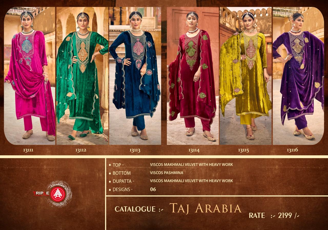 Triple Aaa Taj Arabia Dress Material Wholesale Catalog