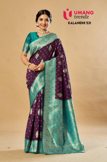 Umang Kalanidhi 531 Kota Lichi Weaving Silk Saree Wholesale catalog