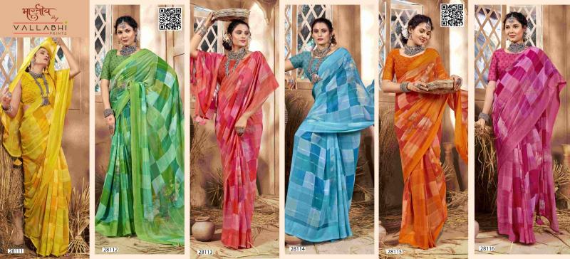 Vallabhi Sanchali Vol 8 Georgette Designer Saree Wholesale catalog