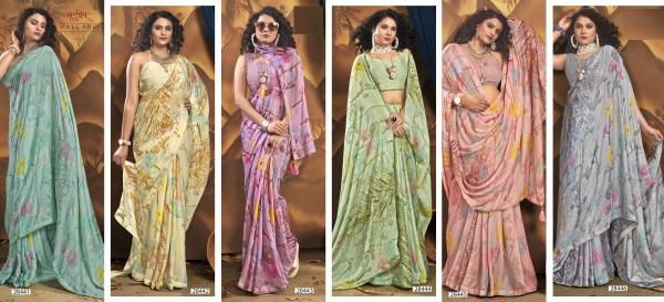Vallabhi Ziva Georgette Fancy Saree Wholesale Catalog