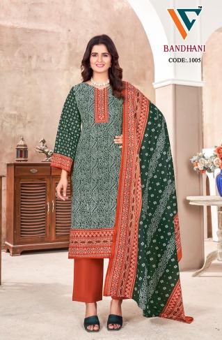 Vandana Bandhani Vol 1 Cotton Dress Material Wholesale catalog
