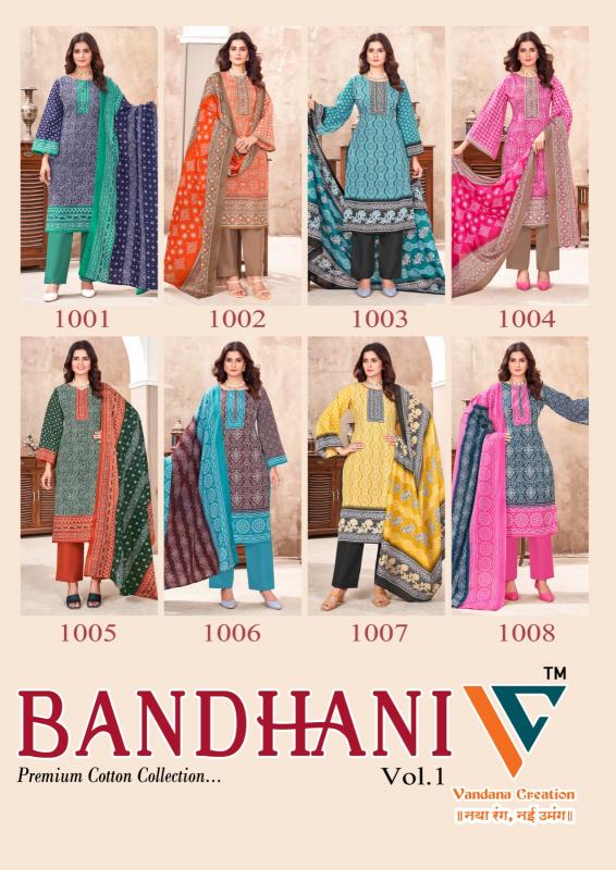 Vandana Bandhani Vol 1 Cotton Dress Material Wholesale catalog