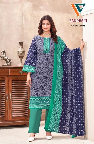 Vandana Bandhani Vol 1 Cotton Dress Material Wholesale catalog