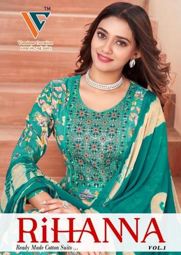 Vandana Rihanna Vol-1 – Kurti Pant With Dupatta - Wholesale Catalog