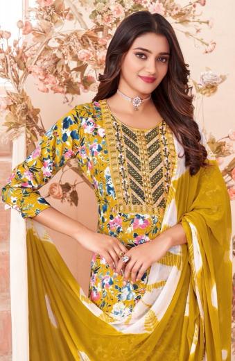 Vandana Rihanna Vol-1 – Kurti Pant With Dupatta - Wholesale Catalog