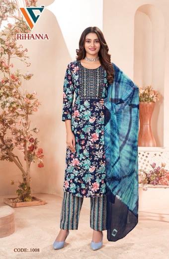 Vandana Rihanna Vol-1 – Kurti Pant With Dupatta - Wholesale Catalog