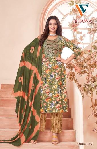 Vandana Rihanna Vol-1 – Kurti Pant With Dupatta - Wholesale Catalog