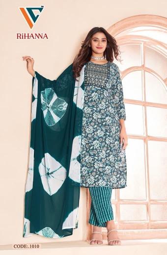 Vandana Rihanna Vol-1 – Kurti Pant With Dupatta - Wholesale Catalog