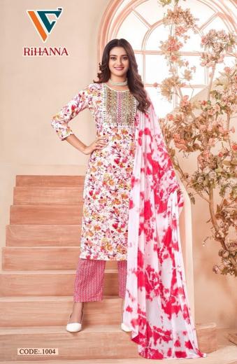 Vandana Rihanna Vol-1 – Kurti Pant With Dupatta - Wholesale Catalog