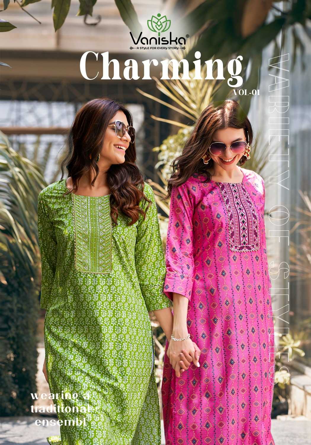 VANISKA Charming VOL 1 KURTI Wholesale Catalog