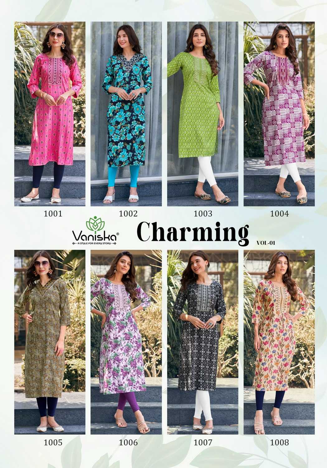 VANISKA Charming VOL 1 KURTI Wholesale Catalog