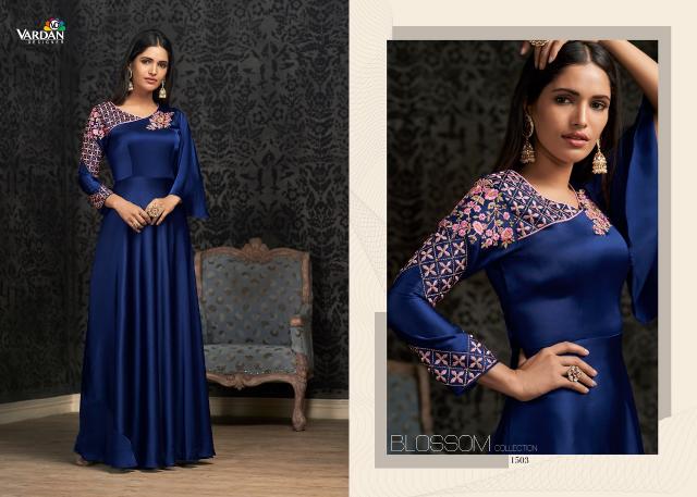 Vardan Designer Navya Vol- 15 Kurti Gown Wholesale Catalog