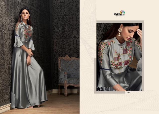 Vardan Designer Navya Vol- 15 Kurti Gown Wholesale Catalog