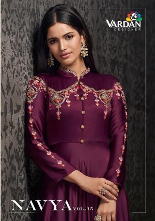 Vardan Designer Navya Vol- 15 Kurti Gown Wholesale Catalog