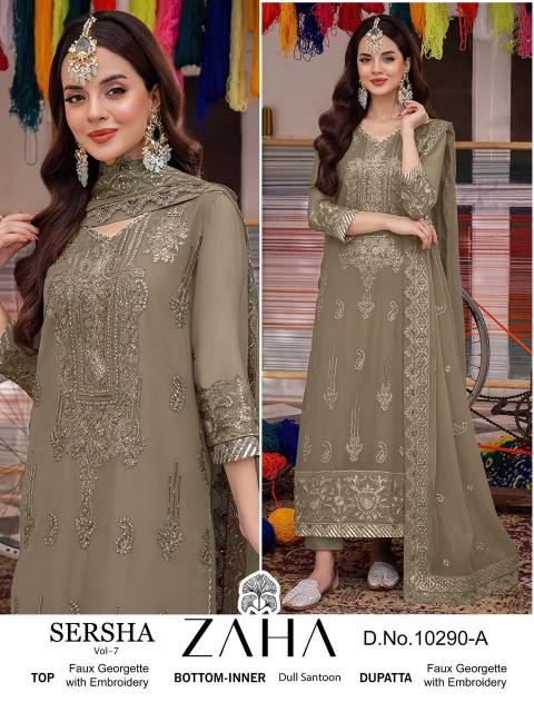 Zaha Sersha Vol 7 Georgette Salwar Kameez Wholesale Catalog