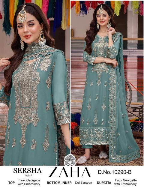 Zaha Sersha Vol 7 Georgette Salwar Kameez Wholesale Catalog