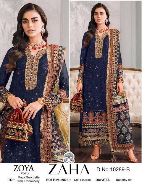 Zaha Zoya Vol 3 Georgette Salwar Kameez Wholesale catalog
