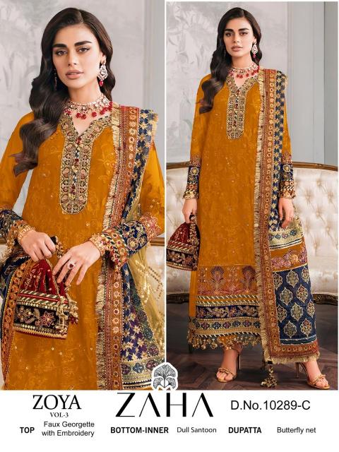 Zaha Zoya Vol 3 Georgette Salwar Kameez Wholesale catalog