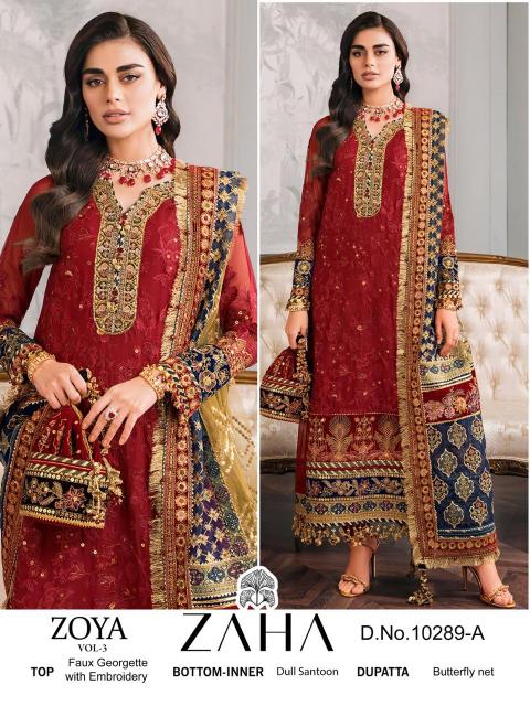 Zaha Zoya Vol 3 Georgette Salwar Kameez Wholesale catalog