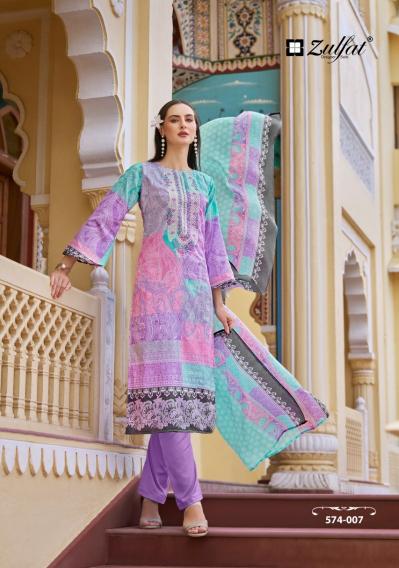 Zulfat Shabad Cotton Printed Dress Material Wholesale Catalog