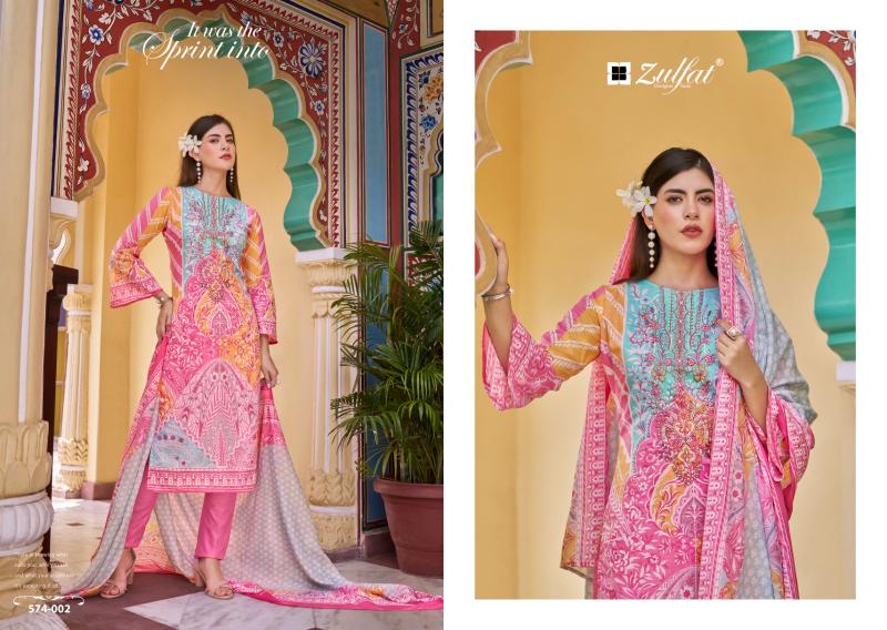 Zulfat Shabad Cotton Printed Dress Material Wholesale Catalog