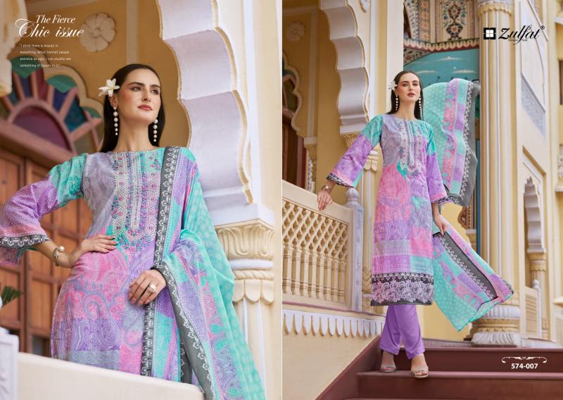 Zulfat Shabad Cotton Printed Dress Material Wholesale Catalog