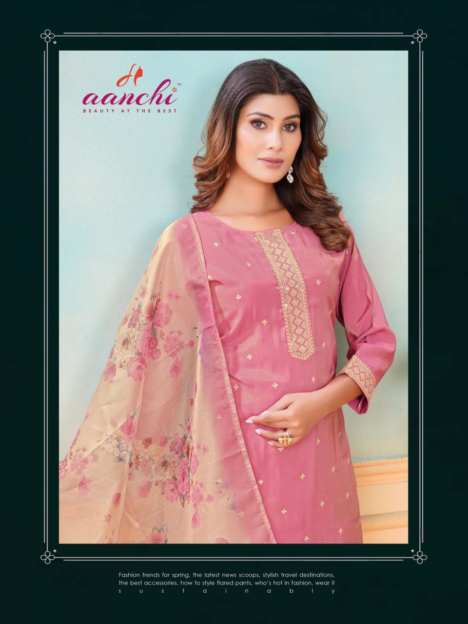 Aanchi VERNAA Embroidery Kurtis Wholesale Catalog