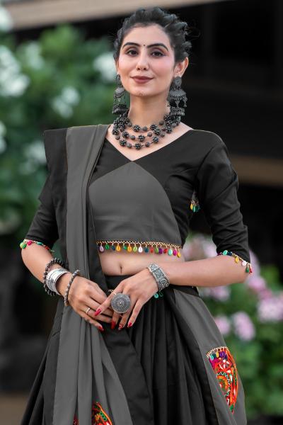 Aawiya 7066 D GREY Cotton Lehenga Choli Wholesale catalog