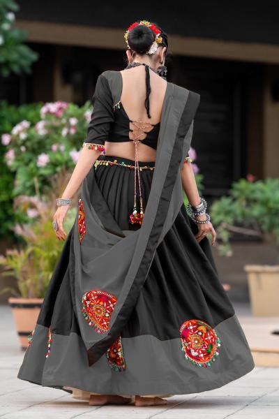 Aawiya 7066 D GREY Cotton Lehenga Choli Wholesale catalog