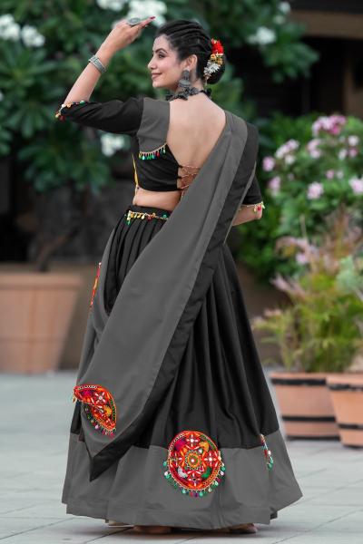 Aawiya 7066 D GREY Cotton Lehenga Choli Wholesale catalog