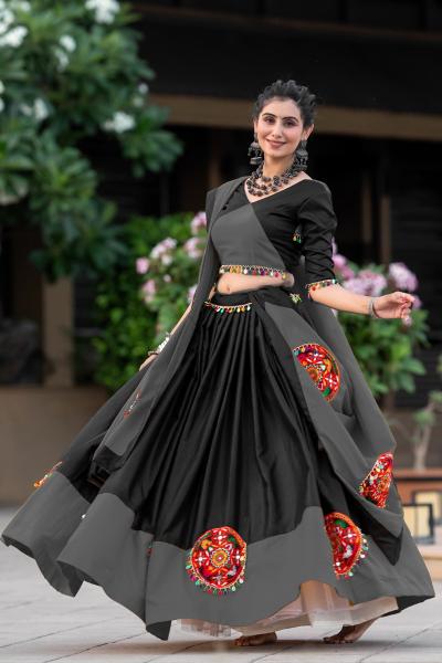Aawiya 7066 D GREY Cotton Lehenga Choli Wholesale catalog